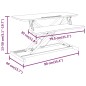 vidaXL Arbeitsstation Verstellbar 90x40x(13-50) cm Stahl Holzwerkstoff vidaXL Arbeitsstation Verstellbar 90x40x(13-50) cm Stahl Holzwerkstoff