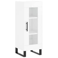 vidaXL Sideboard Hochglanz-Weiß 34,5x34x90 cm Holzwerkstoff