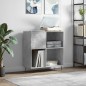 vidaXL Plattenschrank Betongrau 84,5x38x89 cm Holzwerkstoff vidaXL Plattenschrank Betongrau 84,5x38x89 cm Holzwerkstoff