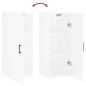 vidaXL Wandschrank Hochglanz-Weiß 34,5x34x90 cm vidaXL Wandschrank Hochglanz-Weiß 34,5x34x90 cm