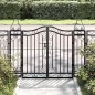 vidaXL Gartentor Schwarz 121x8x100 cm Schmiedeeisen vidaXL Gartentor Schwarz 121x8x100 cm Schmiedeeisen