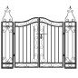 vidaXL Gartentor Schwarz 121x8x100 cm Schmiedeeisen vidaXL Gartentor Schwarz 121x8x100 cm Schmiedeeisen