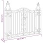 vidaXL Gartentor Schwarz 121x8x100 cm Schmiedeeisen vidaXL Gartentor Schwarz 121x8x100 cm Schmiedeeisen