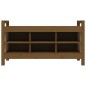 vidaXL Flurbank Honigbraun 110x40x60 cm Massivholz Kiefer vidaXL Flurbank Honigbraun 110x40x60 cm Massivholz Kiefer