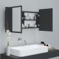 vidaXL LED-Bad-Spiegelschrank Grau 90x12x45 cm Acryl vidaXL LED-Bad-Spiegelschrank Grau 90x12x45 cm Acryl