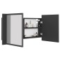 vidaXL LED-Bad-Spiegelschrank Grau 90x12x45 cm Acryl vidaXL LED-Bad-Spiegelschrank Grau 90x12x45 cm Acryl