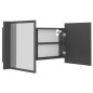 vidaXL LED-Bad-Spiegelschrank Grau 90x12x45 cm Acryl vidaXL LED-Bad-Spiegelschrank Grau 90x12x45 cm Acryl