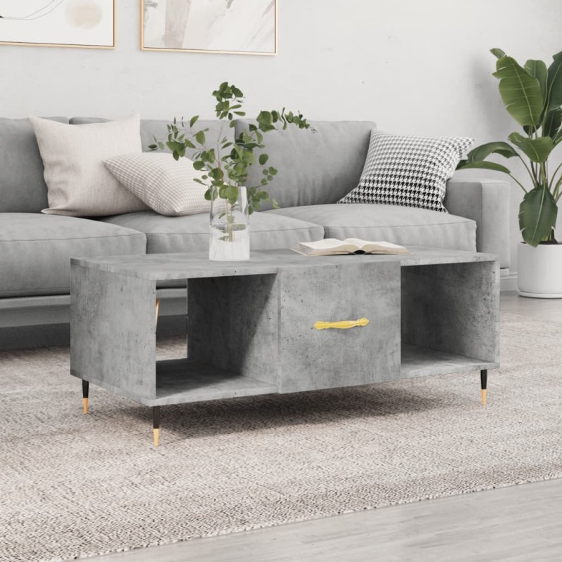vidaXL Couchtisch Betongrau 102x50x40 cm Holzwerkstoff vidaXL Couchtisch Betongrau 102x50x40 cm Holzwerkstoff