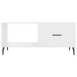 vidaXL Couchtisch Hochglanz-Weiß 90x50x40 cm Holzwerkstoff vidaXL Couchtisch Hochglanz-Weiß 90x50x40 cm Holzwerkstoff
