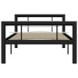 vidaXL Bettgestell Schwarz und Weiß Metall 90×200 cm vidaXL Bettgestell Schwarz und Weiß Metall 90×200 cm