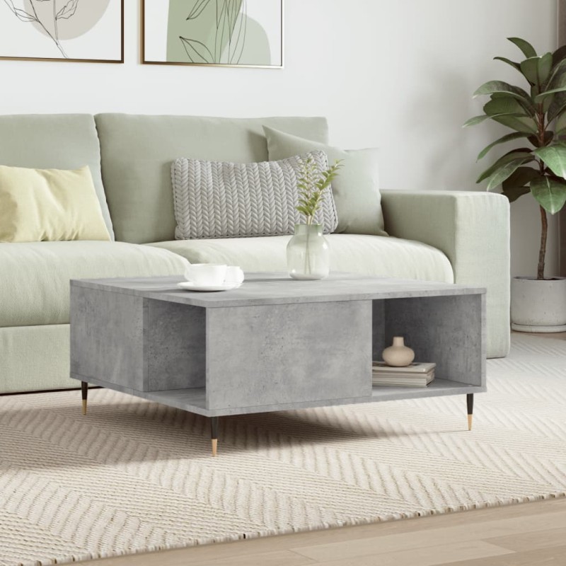 vidaXL Couchtisch Betongrau 80x80x36,5 cm Holzwerkstoff vidaXL Couchtisch Betongrau 80x80x36,5 cm Holzwerkstoff