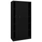 vidaXL Büroschrank mit Schiebetür Schwarz 90x40x180 cm Stahl vidaXL Büroschrank mit Schiebetür Schwarz 90x40x180 cm Stahl
