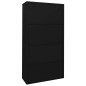 vidaXL Büroschrank mit Schiebetür Schwarz 90x40x180 cm Stahl vidaXL Büroschrank mit Schiebetür Schwarz 90x40x180 cm Stahl
