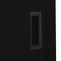 vidaXL Büroschrank mit Schiebetür Schwarz 90x40x180 cm Stahl vidaXL Büroschrank mit Schiebetür Schwarz 90x40x180 cm Stahl