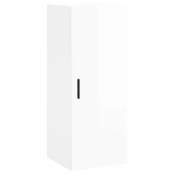 vidaXL Wandschrank Hochglanz-Weiß 34,5x34x90 cm