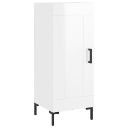 vidaXL Sideboard Hochglanz-Weiß 34,5x34x90 cm Holzwerkstoff