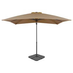 Sonnenschirm mit Schirmständer Taupe
