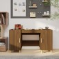 vidaXL Schreibtisch Braun Eichen-Optik 140x50x75 cm Holzwerkstoff vidaXL Schreibtisch Braun Eichen-Optik 140x50x75 cm Holzwerkstoff