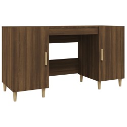 vidaXL Schreibtisch Braun Eichen-Optik 140x50x75 cm Holzwerkstoff