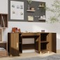 vidaXL Schreibtisch Braun Eichen-Optik 140x50x75 cm Holzwerkstoff vidaXL Schreibtisch Braun Eichen-Optik 140x50x75 cm Holzwerkstoff