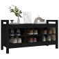 vidaXL Flurbank Schwarz 110x40x60 cm Massivholz Kiefer vidaXL Flurbank Schwarz 110x40x60 cm Massivholz Kiefer