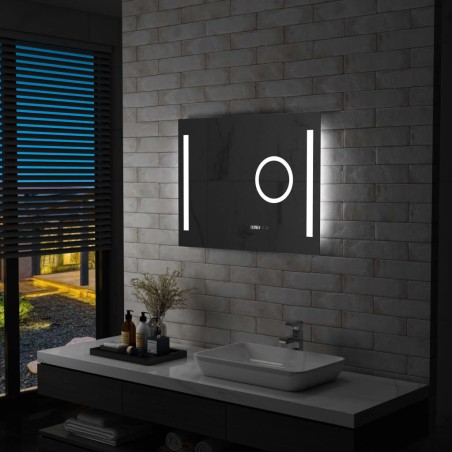vidaXL LED-Badspiegel mit Berührungssensor 80x60 cm