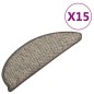 vidaXL Treppenmatten Selbstklebend Sisal 15 Stk. 65x21x4 cm Anthrazit vidaXL Treppenmatten Selbstklebend Sisal 15 Stk. 65x21x4 cm Anthrazit