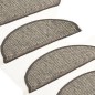 vidaXL Treppenmatten Selbstklebend Sisal 15 Stk. 65x21x4 cm Anthrazit vidaXL Treppenmatten Selbstklebend Sisal 15 Stk. 65x21x4 cm Anthrazit