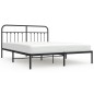 vidaXL Bettgestell mit Kopfteil Metall Schwarz 160x200 cm vidaXL Bettgestell mit Kopfteil Metall Schwarz 160x200 cm