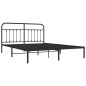 vidaXL Bettgestell mit Kopfteil Metall Schwarz 160x200 cm vidaXL Bettgestell mit Kopfteil Metall Schwarz 160x200 cm