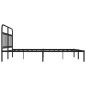 vidaXL Bettgestell mit Kopfteil Metall Schwarz 160x200 cm vidaXL Bettgestell mit Kopfteil Metall Schwarz 160x200 cm