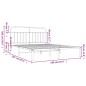 vidaXL Bettgestell mit Kopfteil Metall Schwarz 160x200 cm vidaXL Bettgestell mit Kopfteil Metall Schwarz 160x200 cm