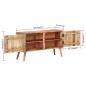 vidaXL Sideboard Mango Massivholz 110x30x60 cm vidaXL Sideboard Mango Massivholz 110x30x60 cm