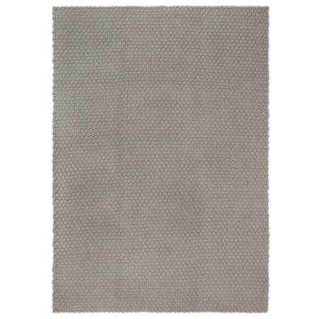 vidaXL Teppich Rechteckig Grau 120x180 cm Baumwolle