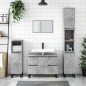 vidaXL Badschrank Betongrau 80x33x60 cm Holzwerkstoff vidaXL Badschrank Betongrau 80x33x60 cm Holzwerkstoff