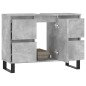 vidaXL Badschrank Betongrau 80x33x60 cm Holzwerkstoff vidaXL Badschrank Betongrau 80x33x60 cm Holzwerkstoff
