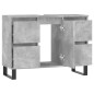 vidaXL Badschrank Betongrau 80x33x60 cm Holzwerkstoff vidaXL Badschrank Betongrau 80x33x60 cm Holzwerkstoff