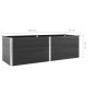 vidaXL Garten-Hochbeet 200x50x91 cm WPC Grau vidaXL Garten-Hochbeet 200x50x91 cm WPC Grau