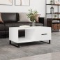 vidaXL Couchtisch Hochglanz-Weiß 90x50x40 cm Holzwerkstoff vidaXL Couchtisch Hochglanz-Weiß 90x50x40 cm Holzwerkstoff
