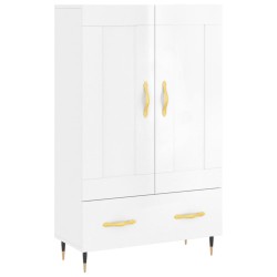 vidaXL Highboard Hochglanz-Weiß 69,5x31x115 cm Holzwerkstoff