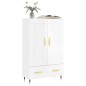 vidaXL Highboard Hochglanz-Weiß 69,5x31x115 cm Holzwerkstoff vidaXL Highboard Hochglanz-Weiß 69,5x31x115 cm Holzwerkstoff