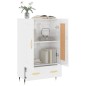 vidaXL Highboard Hochglanz-Weiß 69,5x31x115 cm Holzwerkstoff vidaXL Highboard Hochglanz-Weiß 69,5x31x115 cm Holzwerkstoff
