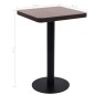 vidaXL Bistrotisch Dunkelbraun 50x50 cm MDF vidaXL Bistrotisch Dunkelbraun 50x50 cm MDF