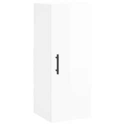 vidaXL Wandschrank Hochglanz-Weiß 34,5x34x90 cm