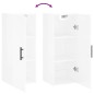 vidaXL Wandschrank Hochglanz-Weiß 34,5x34x90 cm vidaXL Wandschrank Hochglanz-Weiß 34,5x34x90 cm