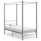 vidaXL Himmelbett Grau Metall 90x200 cm vidaXL Himmelbett Grau Metall 90x200 cm