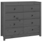 vidaXL Beistellschrank Grau 100x40x90 cm Massivholz Kiefer vidaXL Beistellschrank Grau 100x40x90 cm Massivholz Kiefer