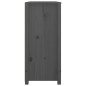 vidaXL Beistellschrank Grau 100x40x90 cm Massivholz Kiefer vidaXL Beistellschrank Grau 100x40x90 cm Massivholz Kiefer