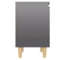 vidaXL Nachttische Massivholz-Beine 2 Stk. Hochglanz-Grau 40x30x50 cm vidaXL Nachttische Massivholz-Beine 2 Stk. Hochglanz-Grau 40x30x50 cm