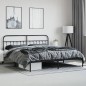 vidaXL Bettgestell mit Kopf- und Fußteil Metall Schwarz 180x200 cm vidaXL Bettgestell mit Kopf- und Fußteil Metall Schwarz 180x200 cm